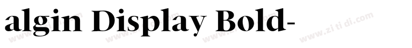 algin Display Bold字体转换